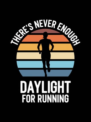 Vintage Runner Silhouette at Sunset