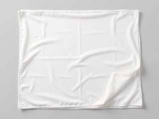 Flatlay Mockup of White Minky Blanket