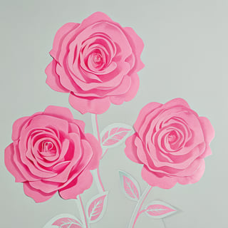 Realistic Neon Tea Roses Illustration