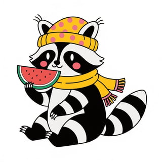 Cute Wild Raccoon Clipart