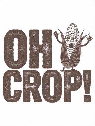 Oh Crop! Vintage T-Shirt Design