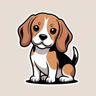 Kawaii Beagle Vector Art