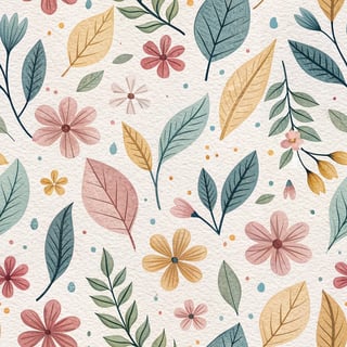 Paper-Cut Petals and Leaves Texture