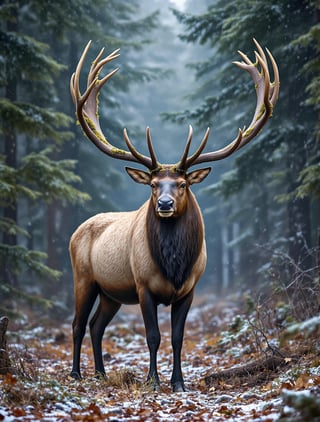 Majestic Elk in Boreal Forest