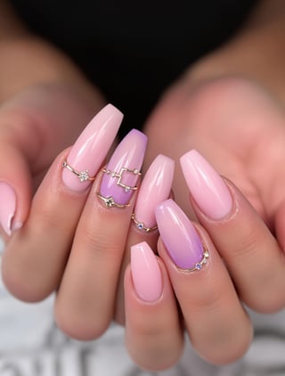 Elegant Manicured Nails Close-Up