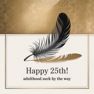 Happy 25th Birthday Classy Design