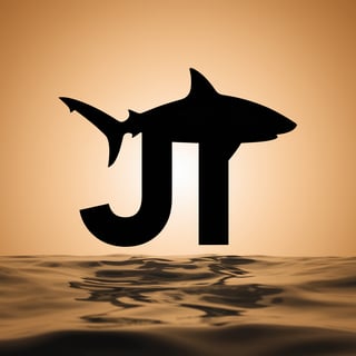 Modern JT Logo with Shark Silhouette