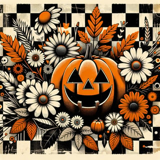 Vintage Halloween Jack-o'-Lantern Design
