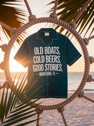 Tropical Shirt Design - Old Boats & Cold Beers