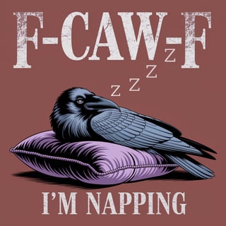Dark Humor Raven Illustration