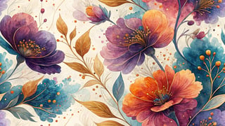 Vibrant Alcohol Ink Flower Illustration