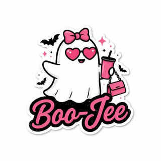 Boo-Jee Pink Ghost T-Shirt Design