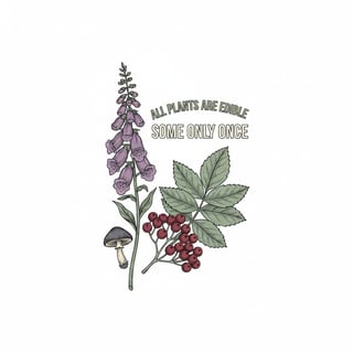 Dark Botanical Apparel Graphic