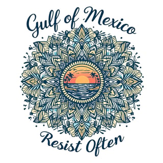 Boho Gulf of Mexico T-Shirt Design
