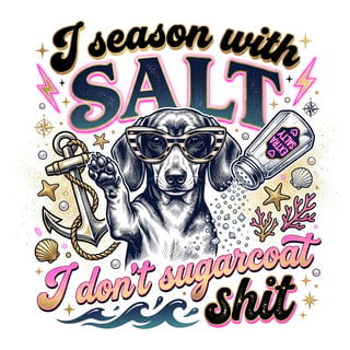 Sassy Dachshund Nautical Graphic