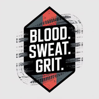 Vertical Diamond Badge with Bold Text