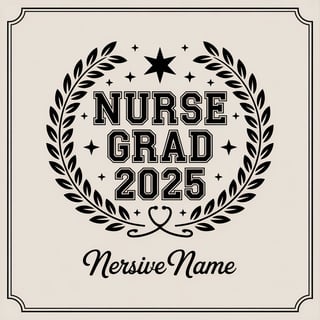 Nurse Grad 2025 Oval Crest Badge