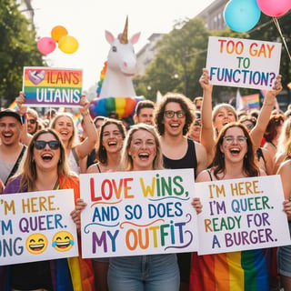 Funny Gay Pride Quotes with Rainbow Colors
