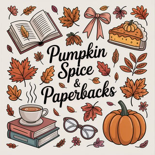 Burnt Orange Autumn Doodle Collage