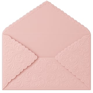 Pink Blush Brocade Envelope (Closed)