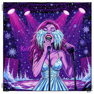 Adult Comic Page with Singing Woman