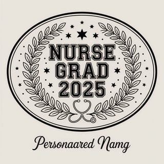 Nurse Grad 2025 Oval Crest Badge