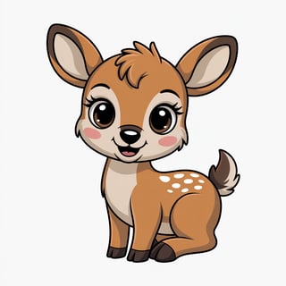 Cute Animated Nursery Deer Art