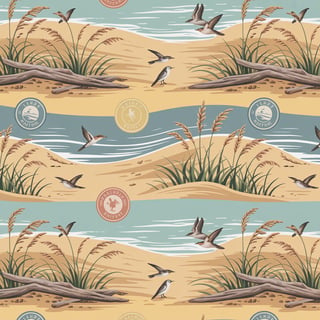Retro Surf Pattern for Tumbler Wrap