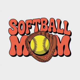 Softball Mom Retro Design