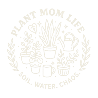 Vintage Plant Mom Badge Design
