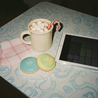 90s Diner Hot Cocoa Flatlay