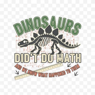 Dinosaur Math Teacher Shirt Design