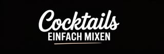 Cocktails Typographic Logo Design
