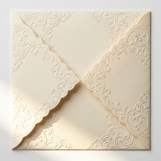 Sealed Square Cream Envelope Top-View