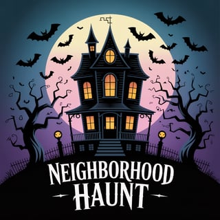Haunted Victorian House Silhouette
