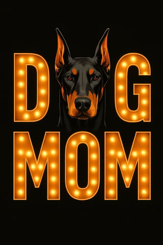 Dog Mom Retro Marquee Lights