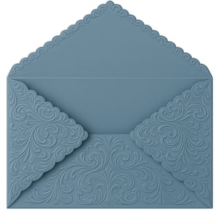 Dusty Blue Brocade Envelope