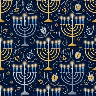 Hanukkah Pattern Vector Art