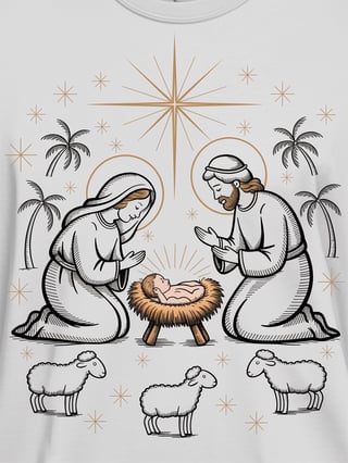 Hand-Drawn Nativity Doodle Design