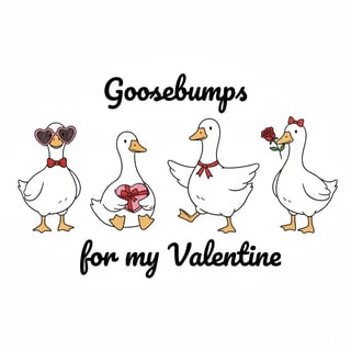 Cute Girlfriend Valentine Goose Design