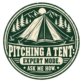 Pitching a Tent: Cheeky Camping T-Shirt Art