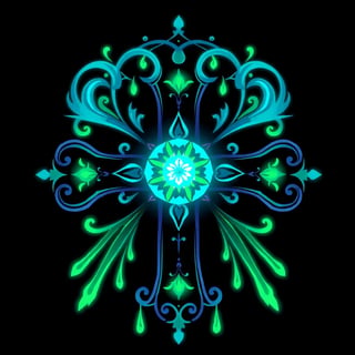 Symmetrical Fantasy Cross Illustration