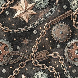 Dark Grunge Glam Metallic Pattern