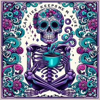 Day of the Dead Skeleton Illustration