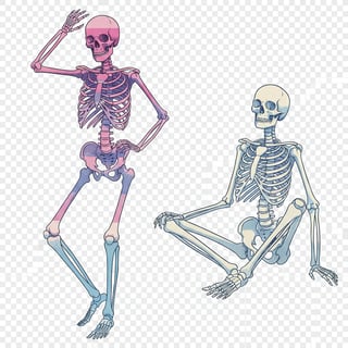 Bisexual Pride Skeletons PNG