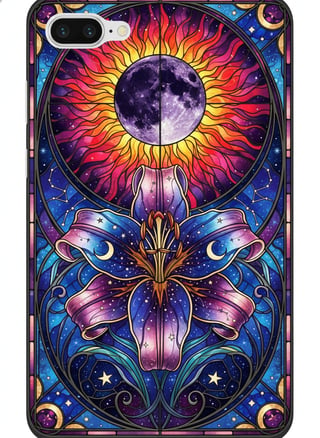 Stained-Glass Stargazer Lily Wallpaper