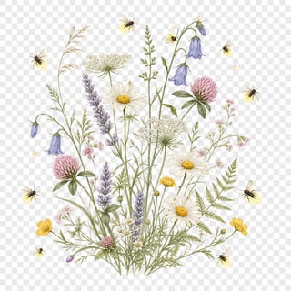 Cottagecore Wildflowers & Fireflies