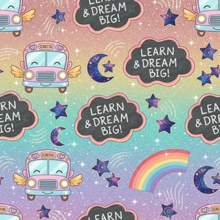 Kawaii School Buses & Cosmic Sticky Notes
