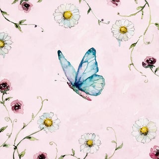 Delicate Watercolor Butterfly Illustration