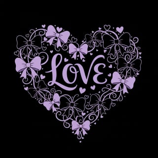 Lilac Heart-Shaped Love Design